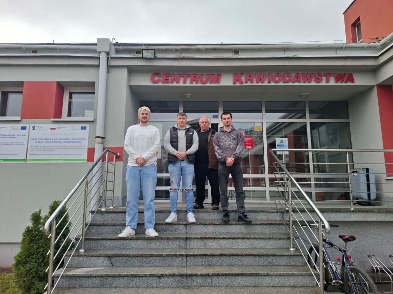 Podziękowanie dla krwiodawców.