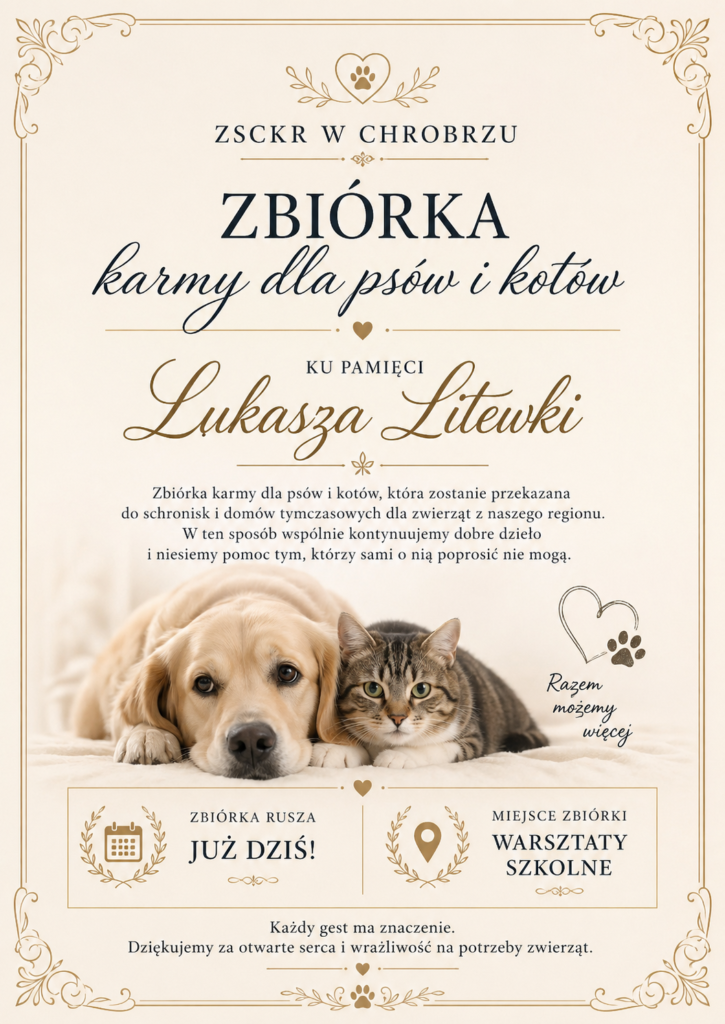 Zbiórka karmy dla zwierząt i ptaków.
